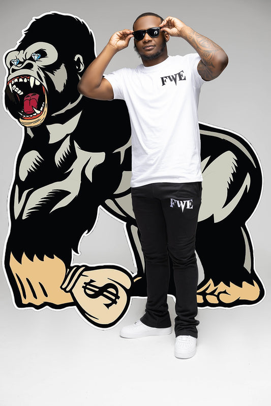 Black FWE Stacked Pants With T Shirt